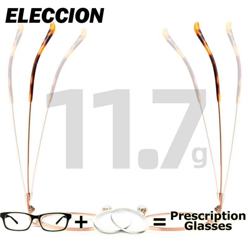ELECCION  Prescription Lenses Presbyopia Myopia  Reading Glasses Frame Women Men Titanium Flexible Optical Eyewear Multifocal