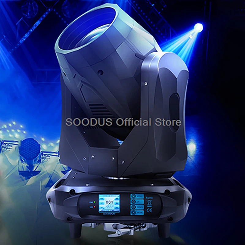 

230W Beam LED Lights Zoom Moving Head Strobe Disco DJ Light DMX512 Controlled with Digital Display for Wedding Disco Stage Show