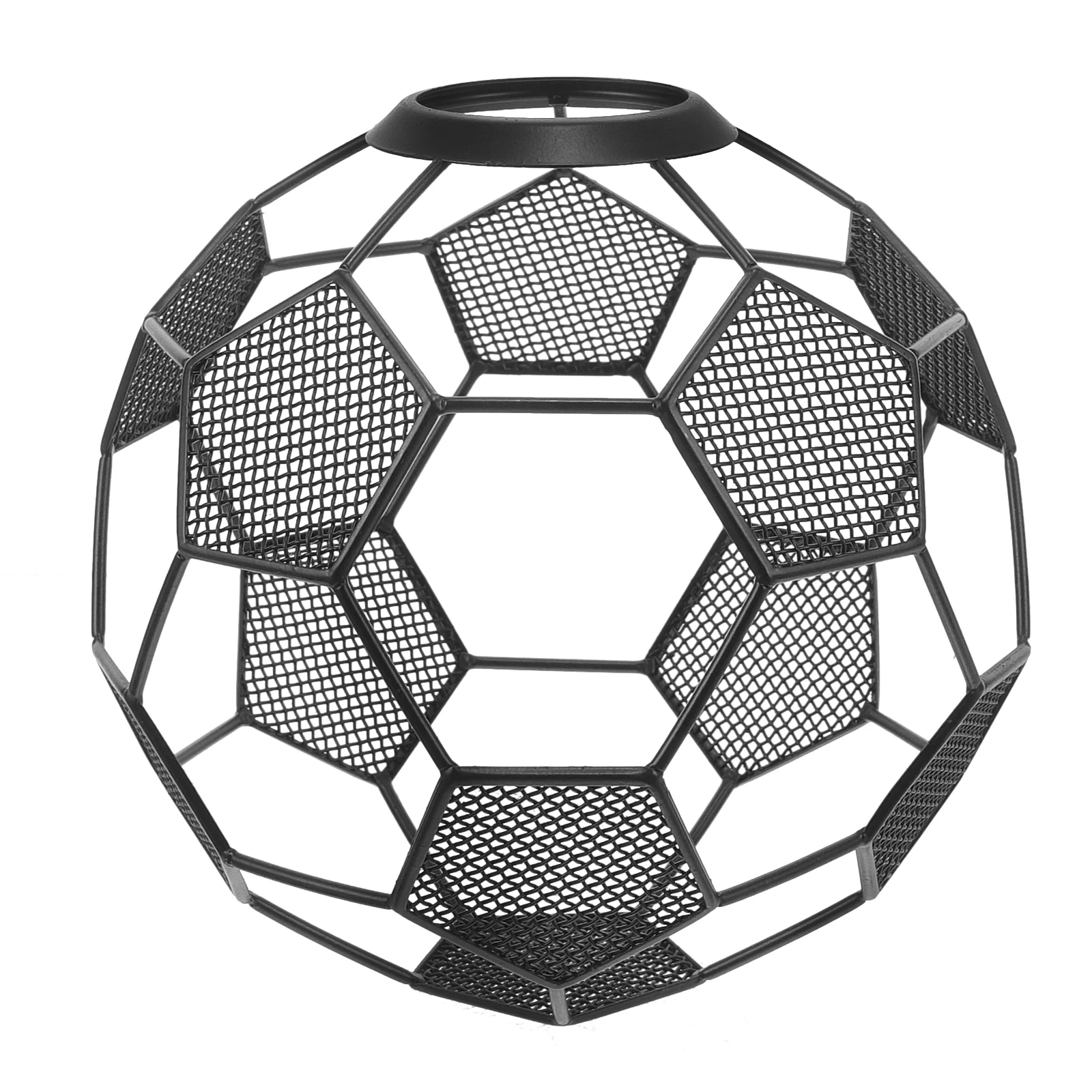 Football Lampshade Soccer Shape Chandelier Light Footballs Restaurant Wire for Pendant Hollow Out