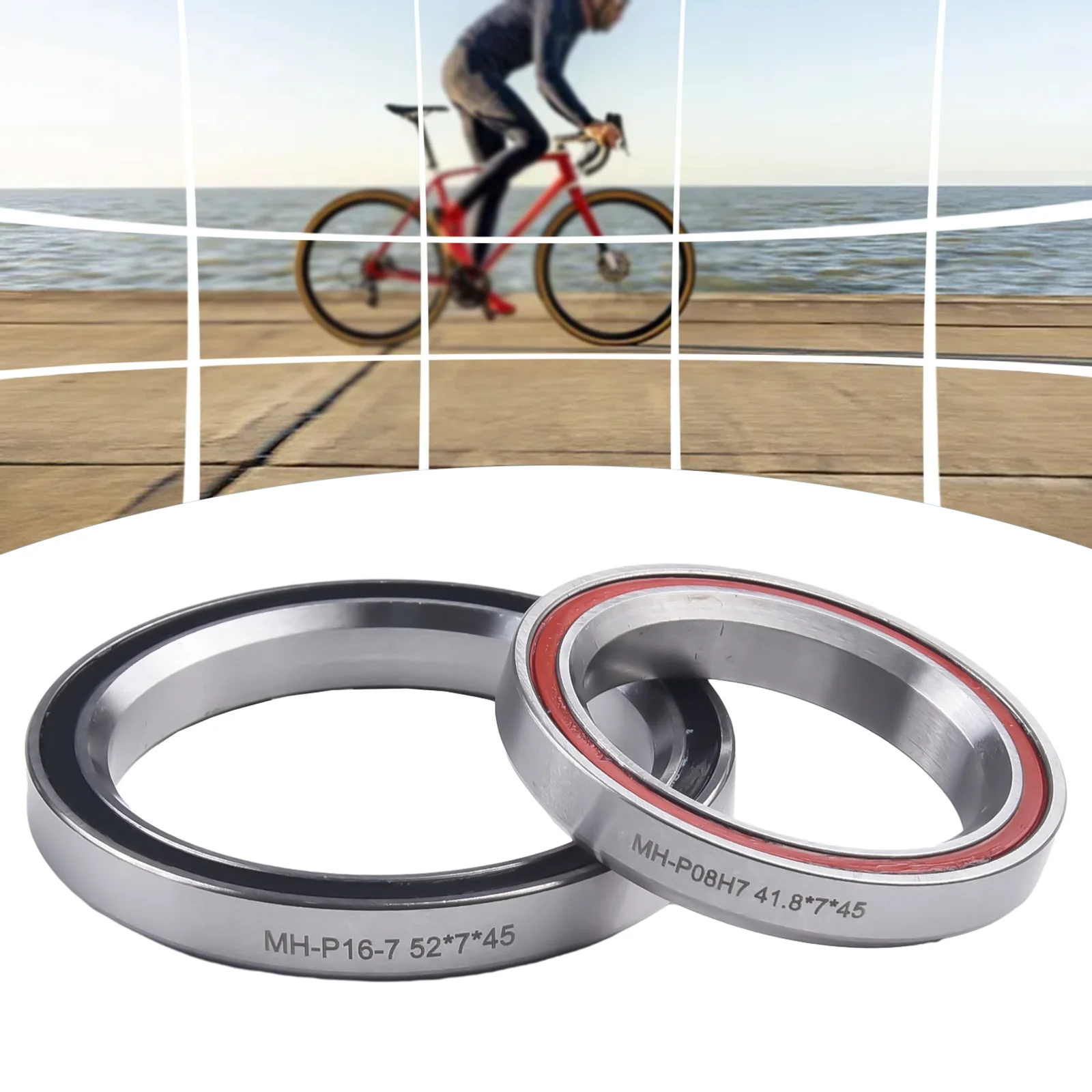 

Bike Headset Bearings for DOGMA F8/F10/GAN/GAN S MHP08H7 and MHP16 Models Steel Material Silver Color Reliable Performance