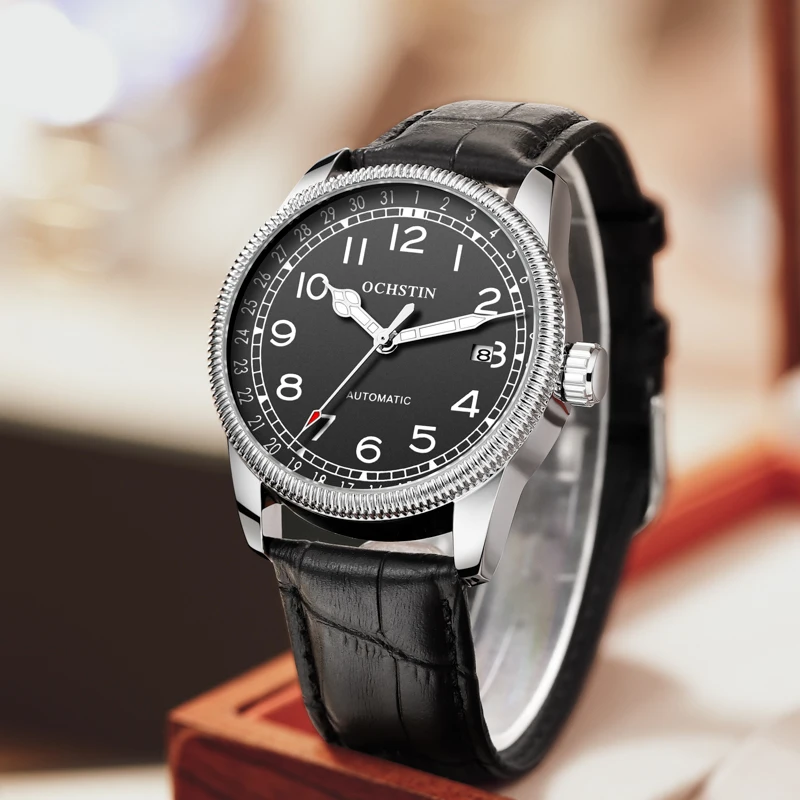 Orologio da uomo automatico OCHSTIN con data Tactical Army Sport Field analogico militare meccanico luminoso orologio da polso maschile cinturino in