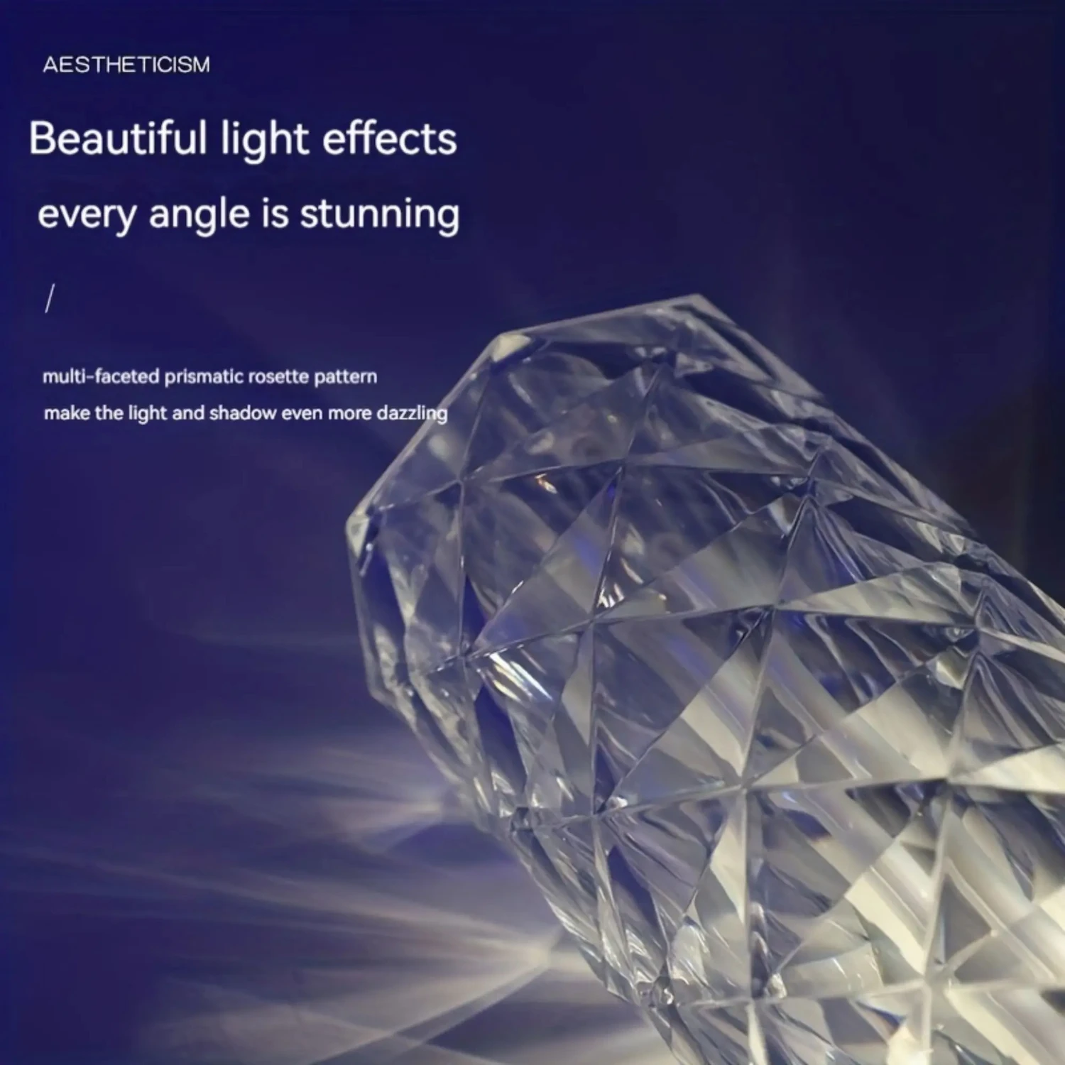 2023 Кристаллический увлажнитель воздуха с зарядкой через USB, диффузор эфирных масел, настольная лампа, настольная машина для ароматерапии, 7 цветов, свет для спальни