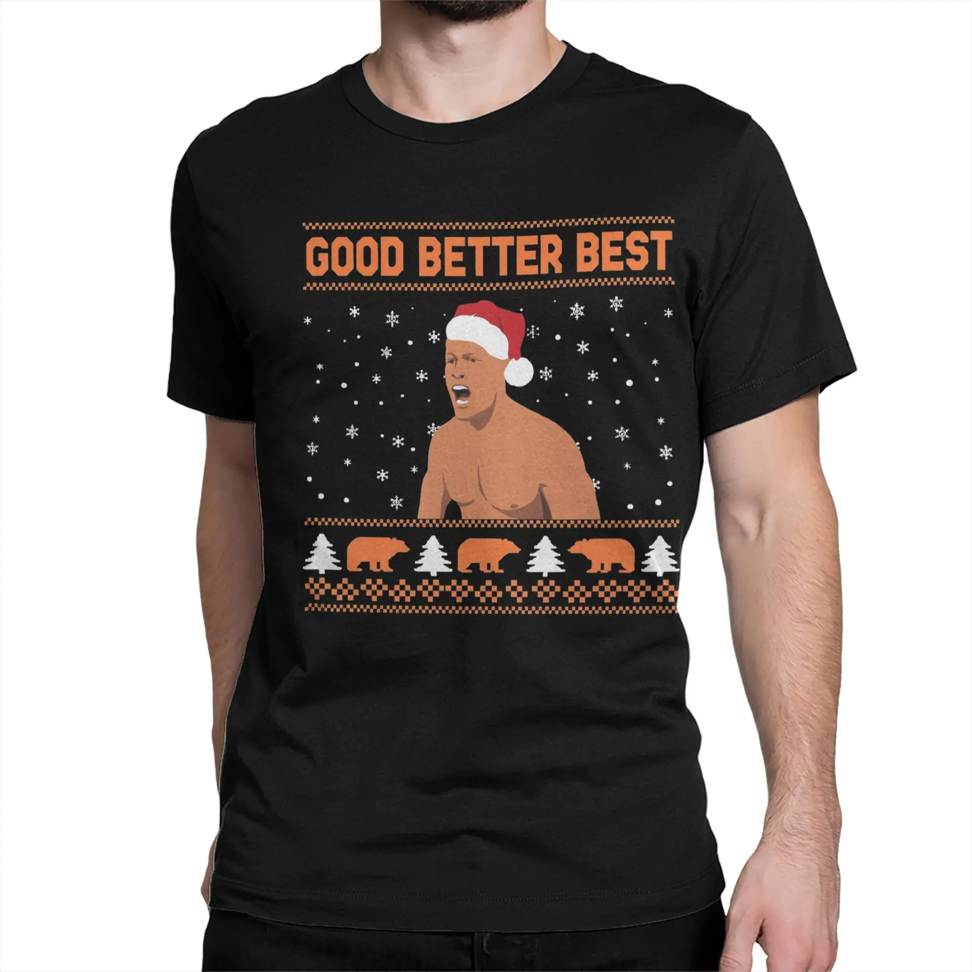 Men T-Shirt Ben Johnson Good Better Best Christmas Football Cotton Tees Short Sleeve Da-coach T Shirt Crewneck Tops Graphic