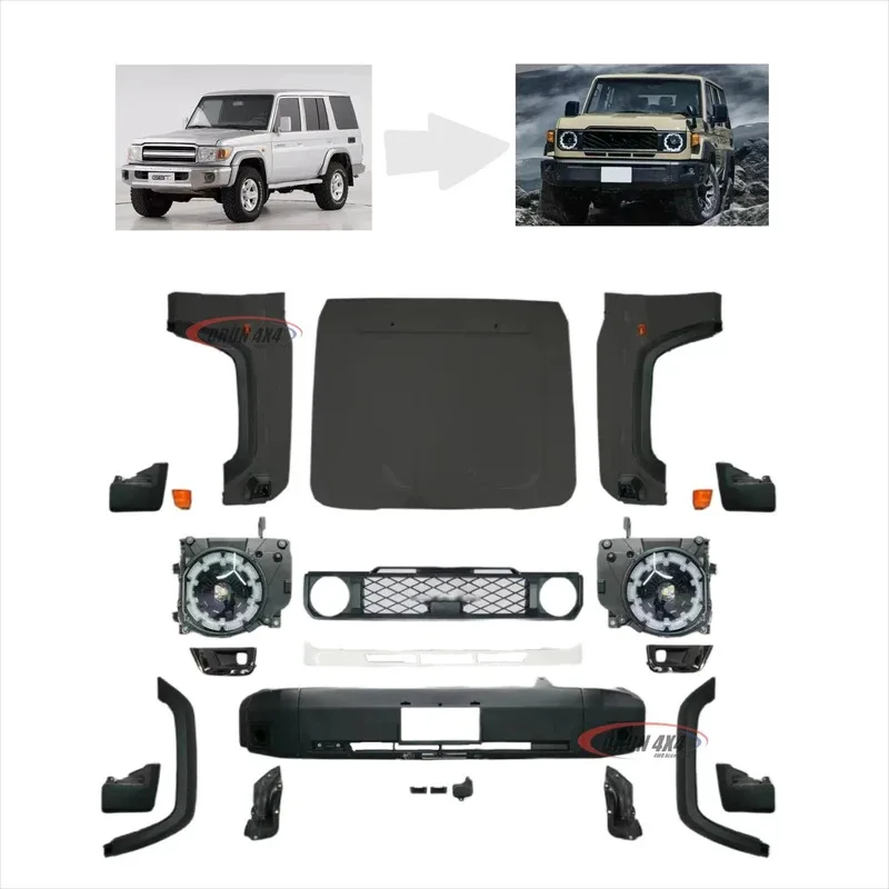 

4x4 Facelift Body kits Upgr with Front Bumper Headlight LC79 2002-2022 Body kits