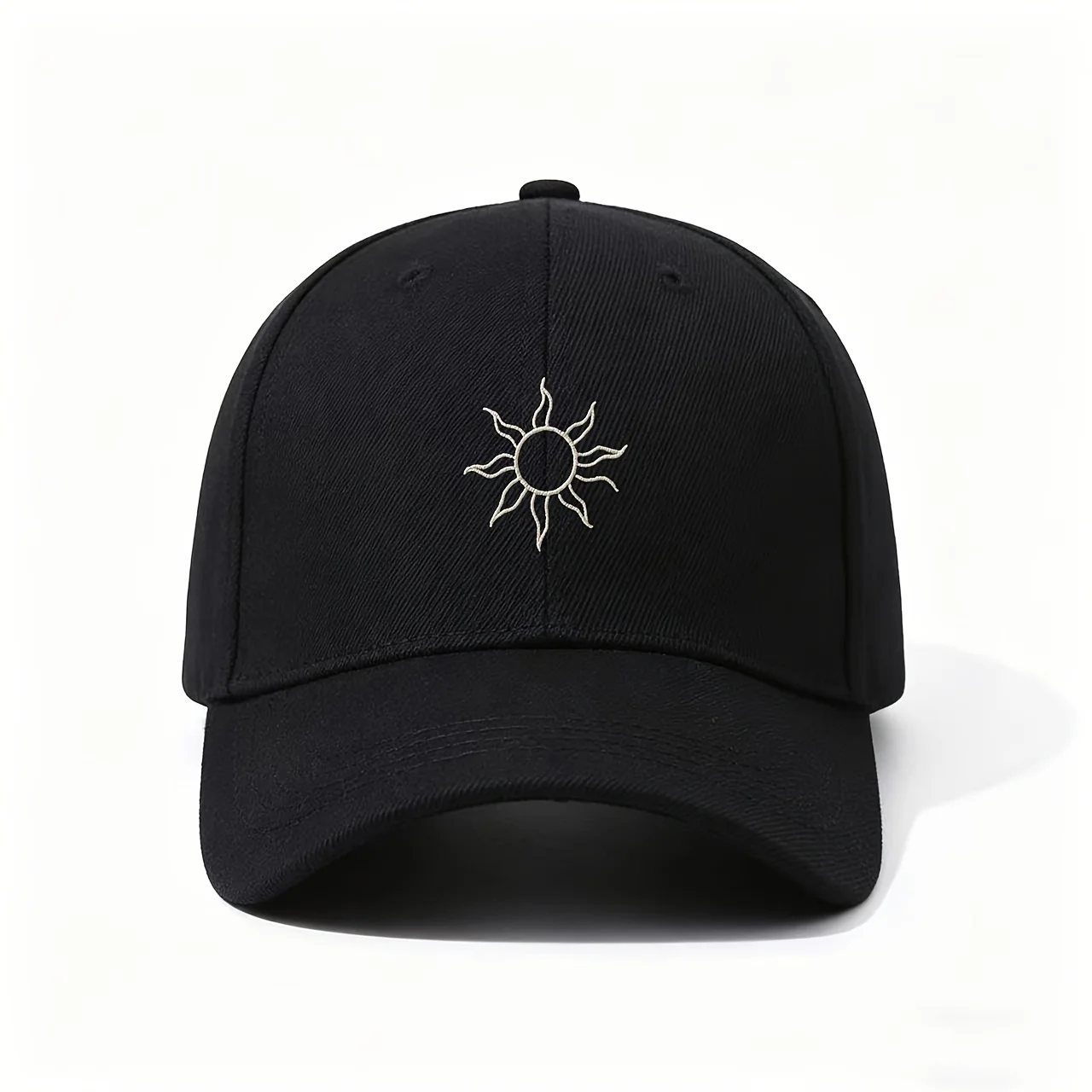 Baseball Cap, Delicate Sun Pattern Boho Minimalist Fresh Cozy Casual Versatile Uplifting Mood Daily Wear Exquisite Festival Pres