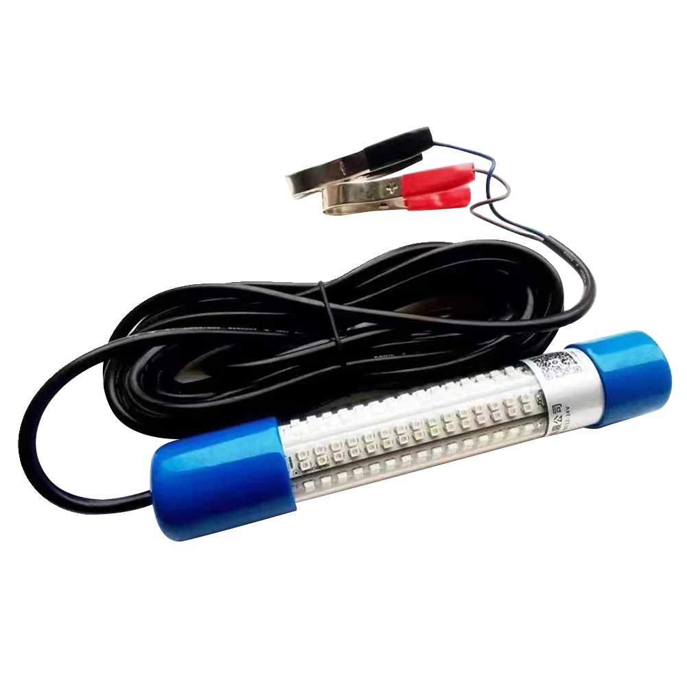 Lumière de pêche sous-marine 50W, leurre pour poisson, détecteur d'appâts, lampe de bateau Submersible 12-24V, étanche pour calmar, crevettes, Krill