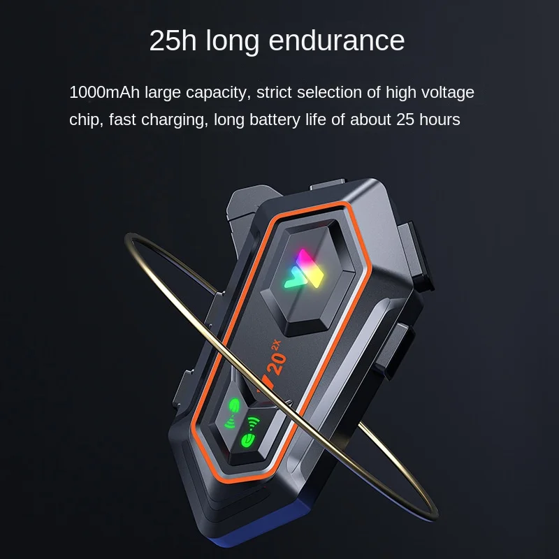 

Y202X helmet intercom Bluetooth earphones can connect with other earphones with calls Bluetooth helmet earphones