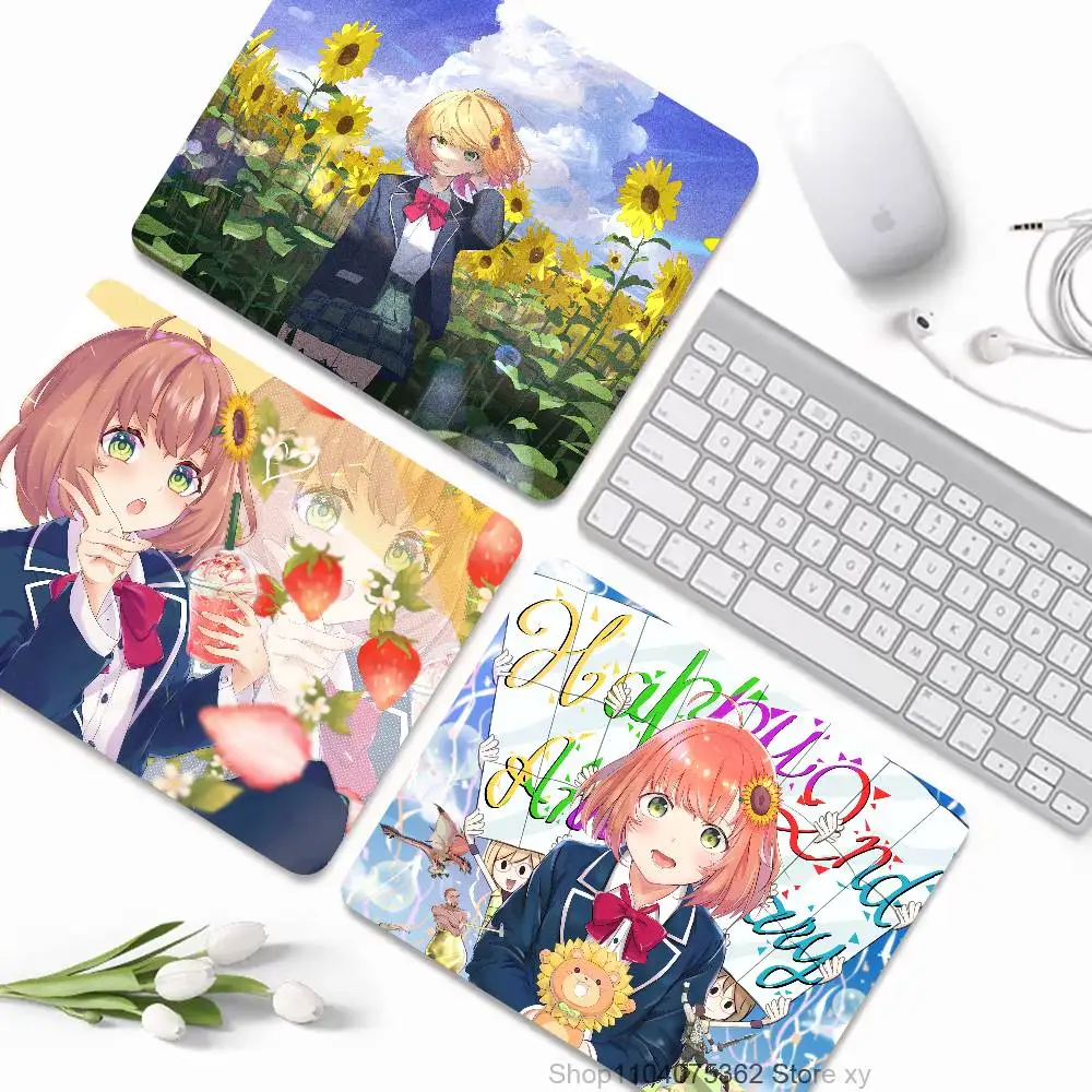 Anime Virtual Idol Honma Himawari Mousepad Small LockEdge Mouse Pad For Gamers Computer Desk Pad Rectangular Anti-slip Rubber