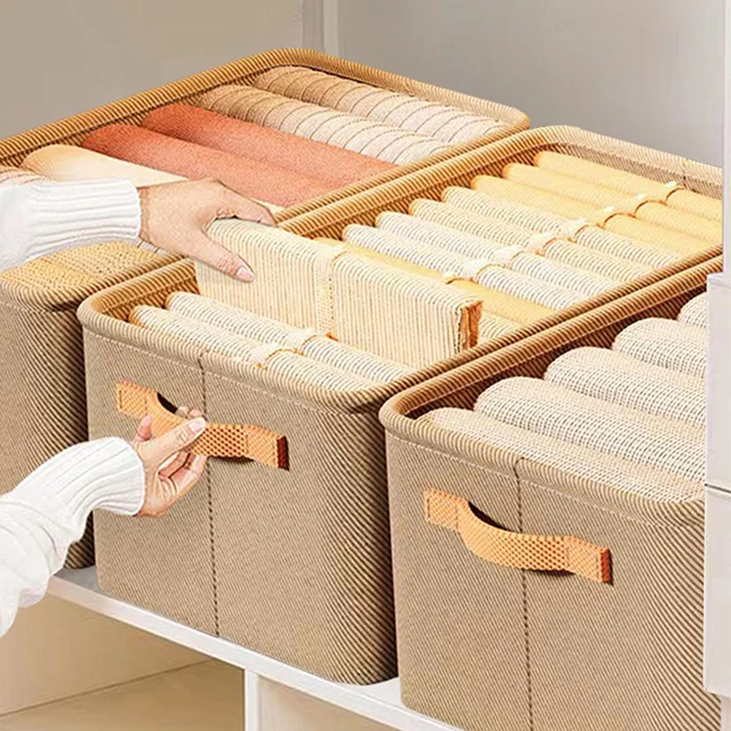 Clothes Organizer Non-Woven Wardrobe Clothes Storage Box For Underwear T-Shirt Jeans Storage Basket Cabinet Sundries Organizer