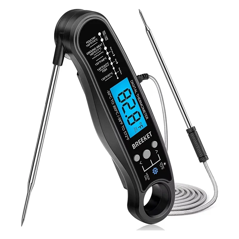 AAAN-Electronic Barbecue Thermometer Food Thermometer For Cooking Fast&Precise Food With Backlight
