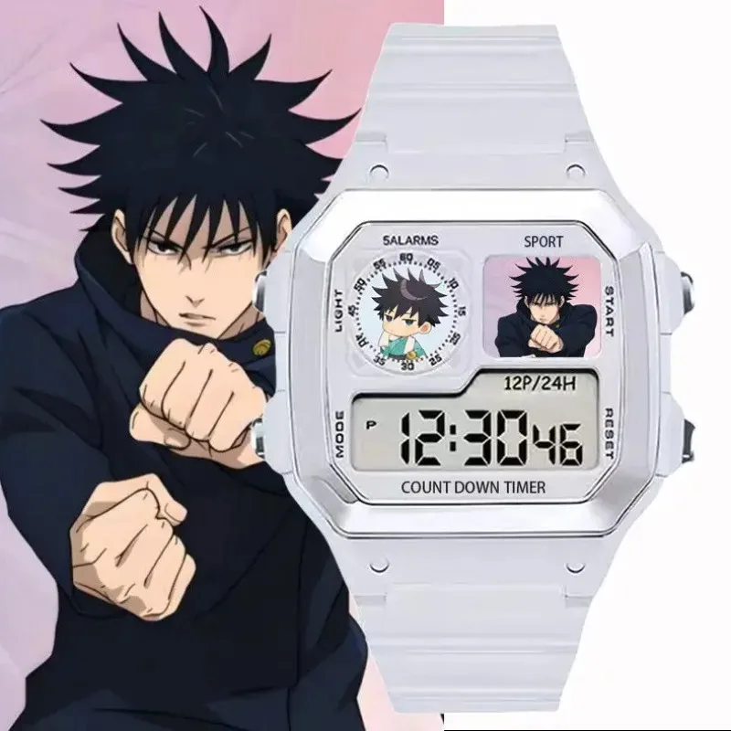 انمي ياباني Jujutsu Kaisens Gojo Satoru وسيم الكرتون منقوشة ساعة أنيمي البضائع هدية صغيرة #3
