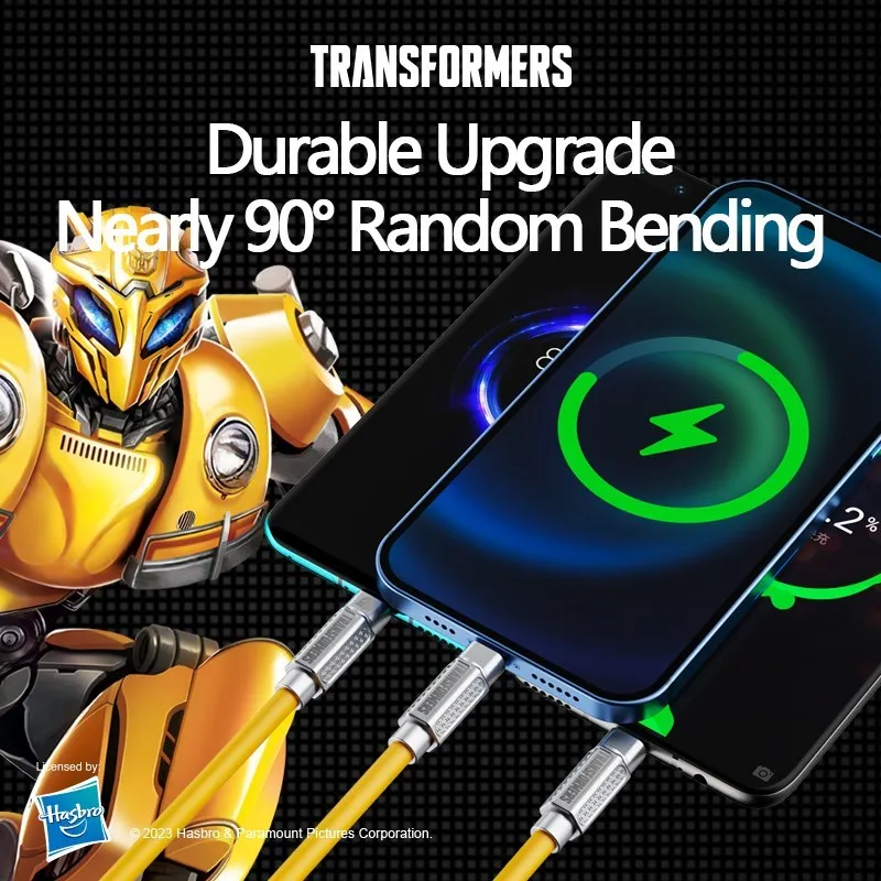 Original Transformers TF-A03 Fast Charging Data Cable Three-in-one Combination Interface USB Type-C High Quality Portable