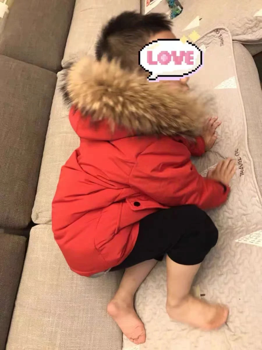 Real Fur White Duck Down Jacket Winter New Thicker Down Coats Kids High Quality Warm Outfit Girl Boys Hooded Baby Snowsuit W1852