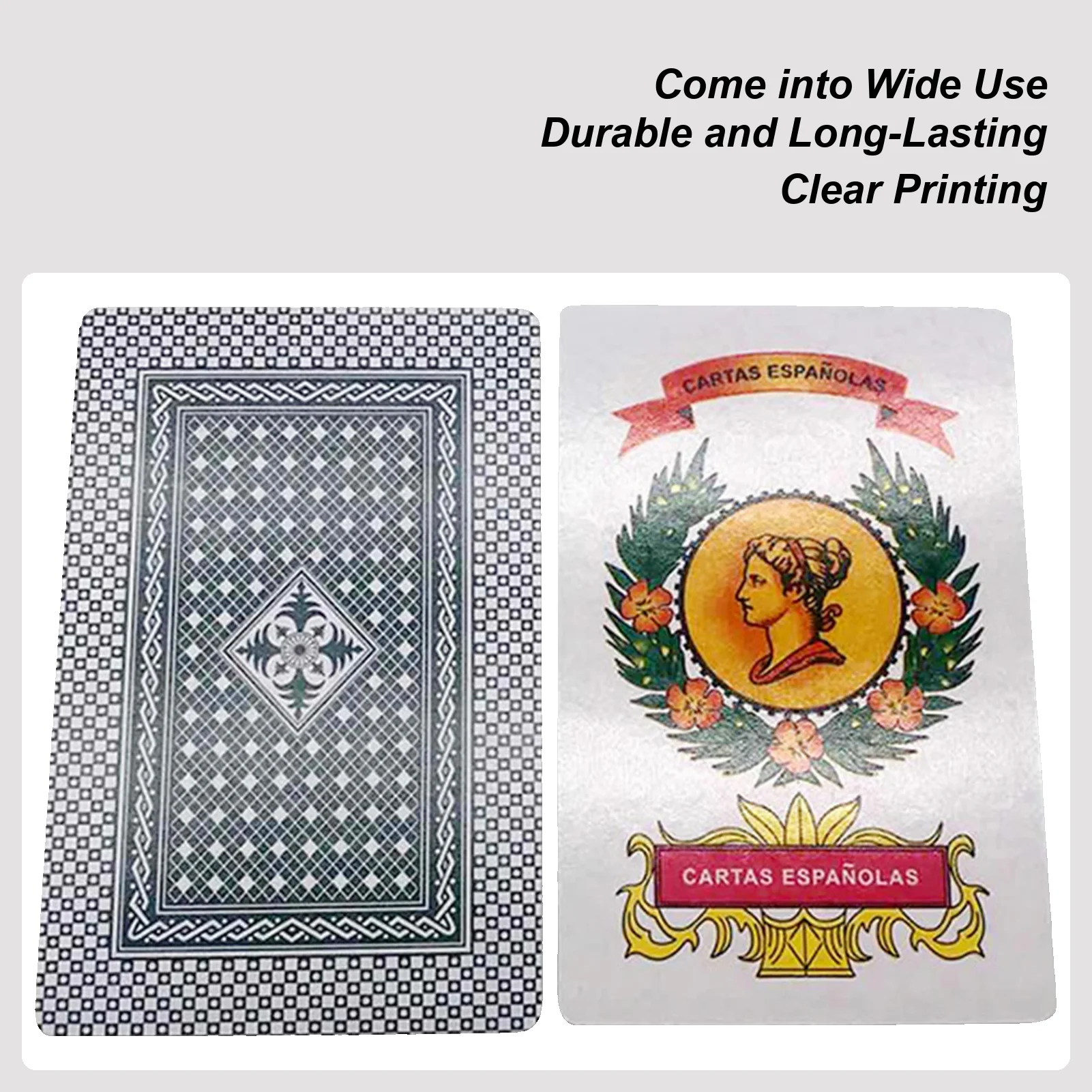 

Большие испанские игральные карты, 50-дельные испанские бумажные покерные карты, прозрачные печатные яркие цвета, настольная игра, испанский покер