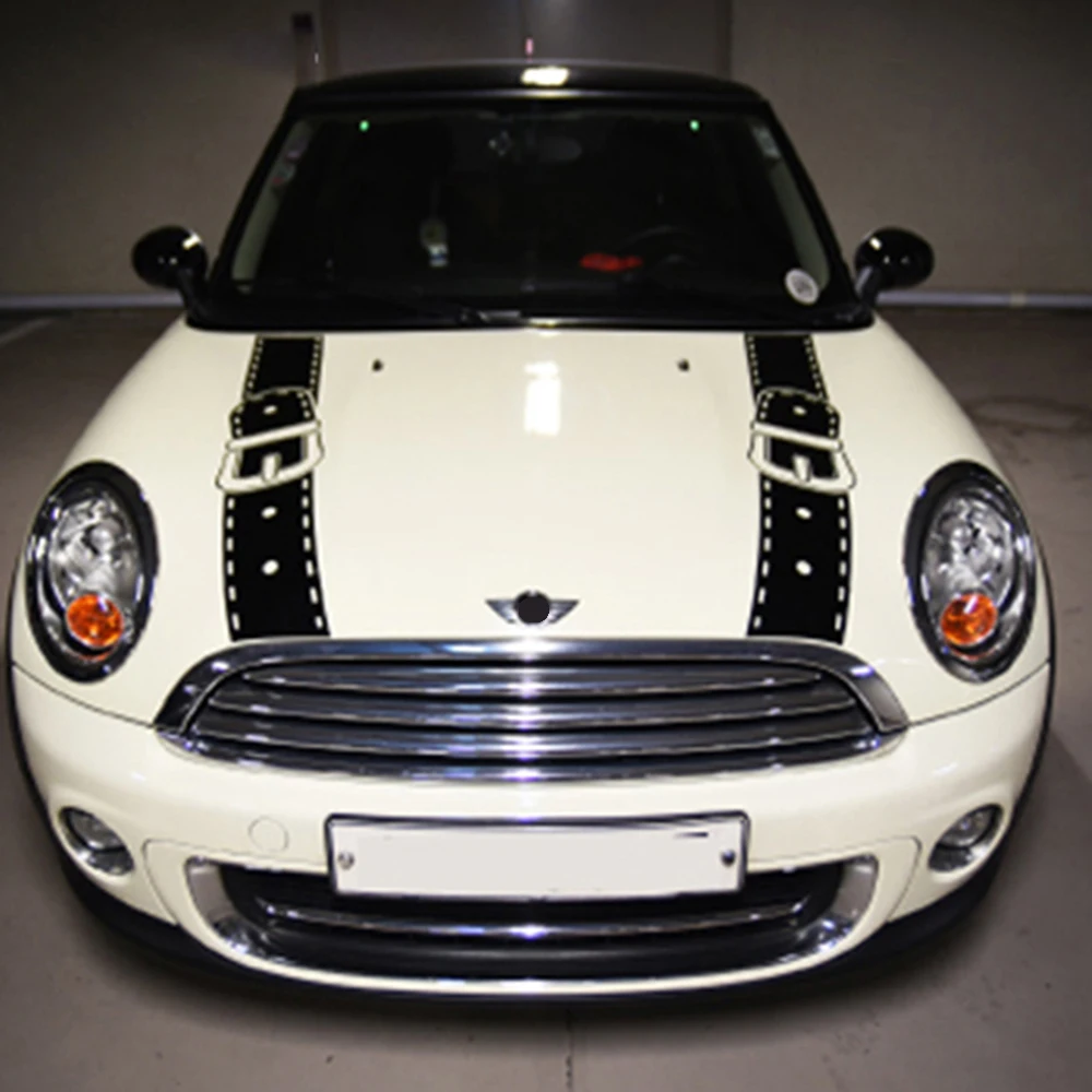 

Car Hood Bonnet Straps Stickers For Mini Cooper One S JCW Countryman F56 F55 F60 R56 R60 R61 Decals Auot Tuning Accessories