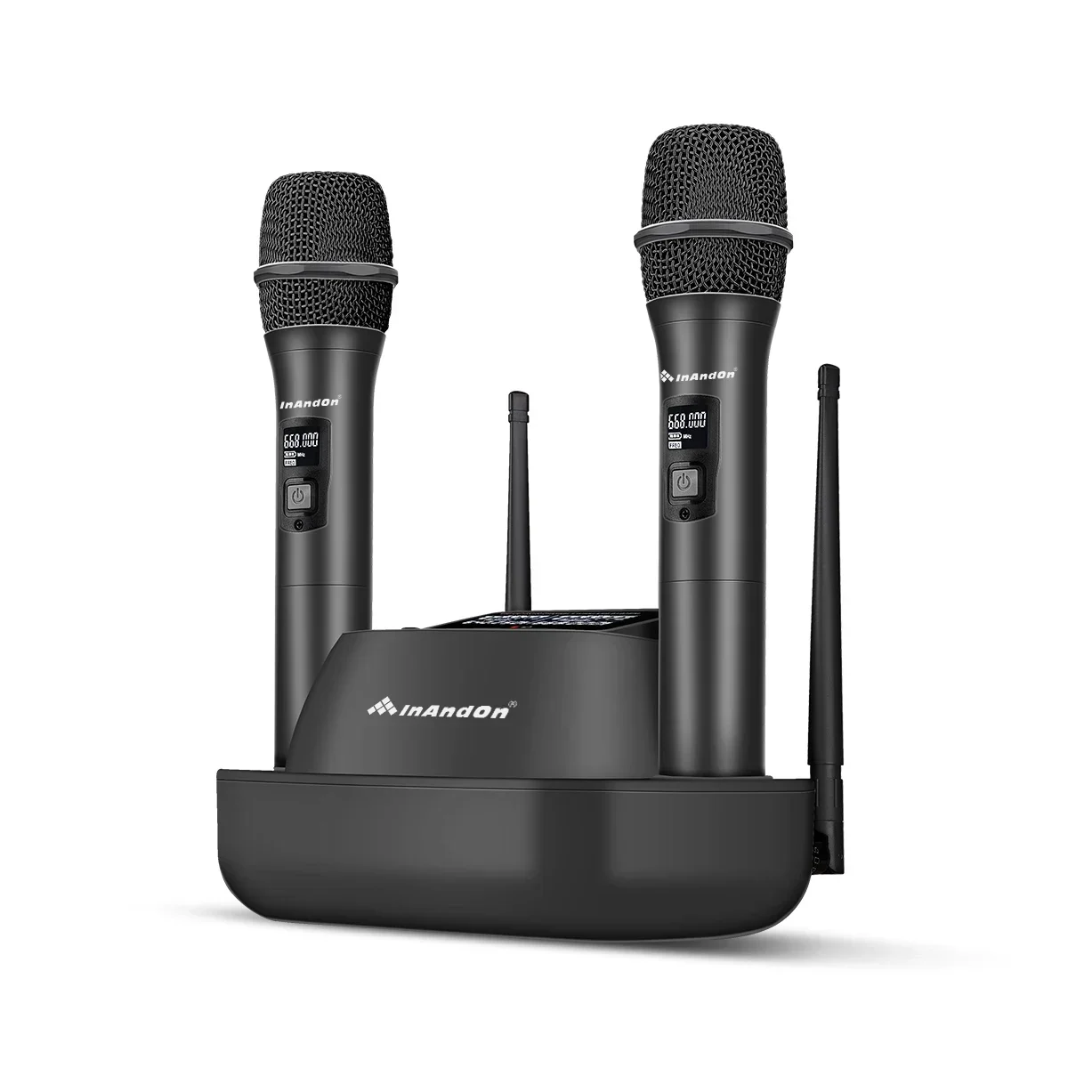 2026/Portable UHF WIreless Karaoke Microphone UHF Channel Rechargeable Two-handed Cordless Professional Karaoke Microphone