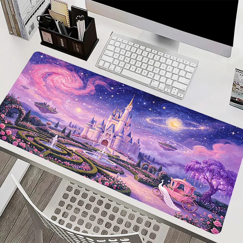 Artistic Scenery Mouse Pad kawaii Computer Desk mat Cartoon Extended Mouse Pad Large Gaming Mousepad Rubber Gamer Keyboard Mouse