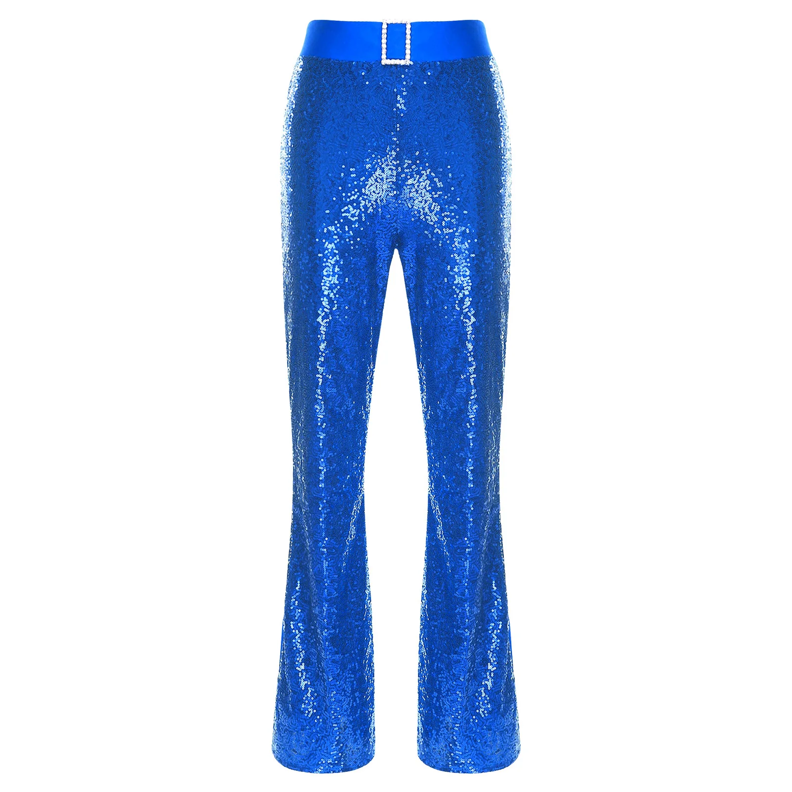 

Women Sparkly Sequined Jazz Disco Dance Costumes Flared Pants Shiny Bell-bottom Pants for Latin Dance Modern Dance Performance