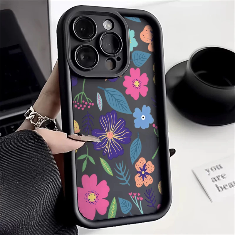 Colorful Leaves Flowers Phone Case For Xiaomi 15T Pro 13 12 11 Lite 5G 14 14T 13T 12T Poco F7 F6 F5 X6 X5 X7 Soft Silicone Cover