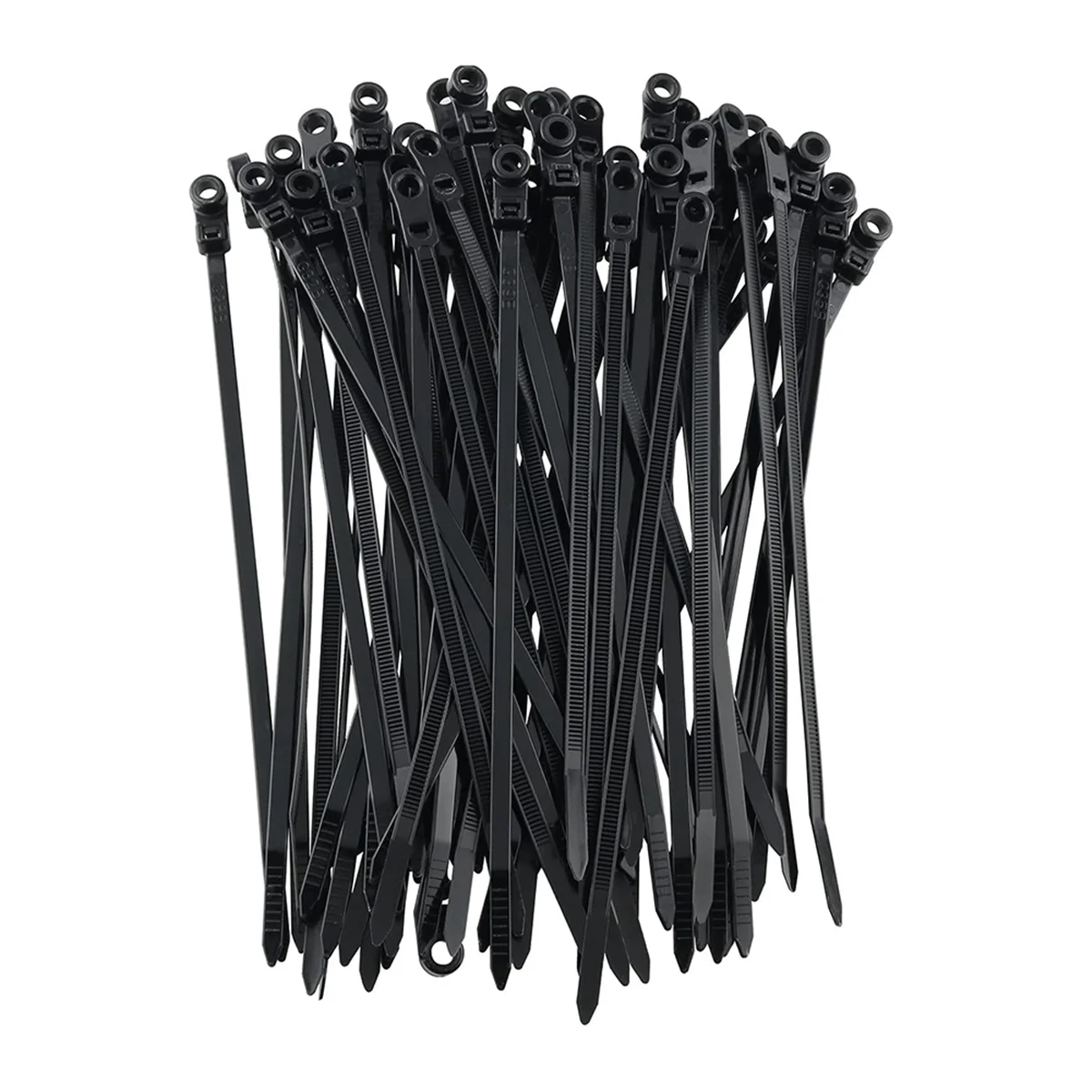 300Pcs Screw Hole Cable Ties Reusable Fixed Nylon Cable Ties Self-Locking Cord Tie Straps Fastening Loop