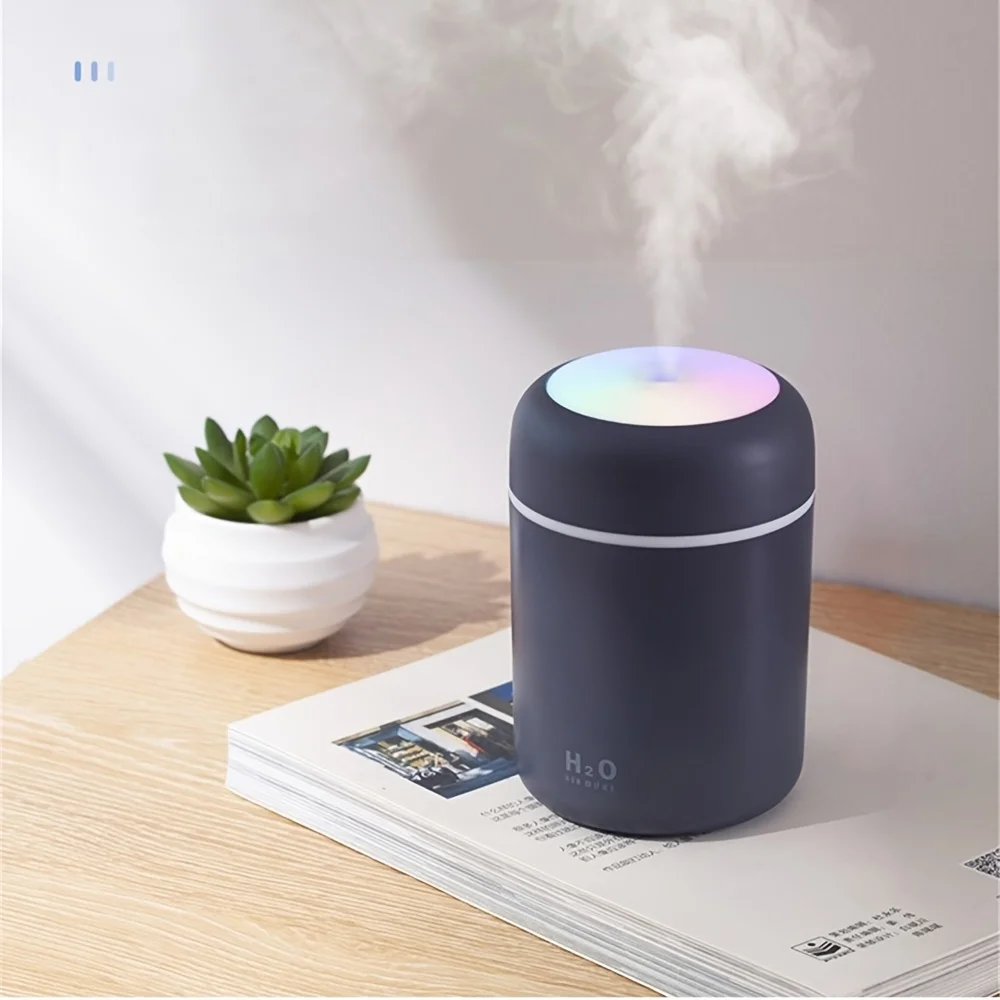 

Portable Usb Air Humidifier LED light mini 300ml h2o Spray Mist humidifier Double Wet Aroma Essential Oil Diffuser for Car