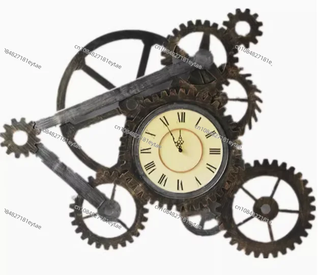 Industrial Gear Clocks Wind Retro Bar Cafe Home Decor Wall Clock Ornaments Soft Personality Decoration Accessories My Melody