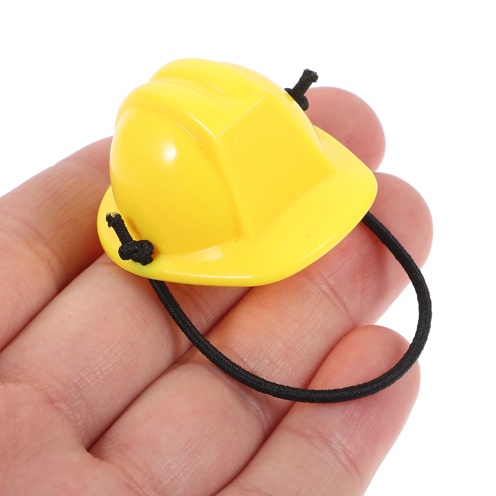 4 Pcs Pet Safety Mini Hat Miniature Construction Worker Helmets Hats for Dolls Hard