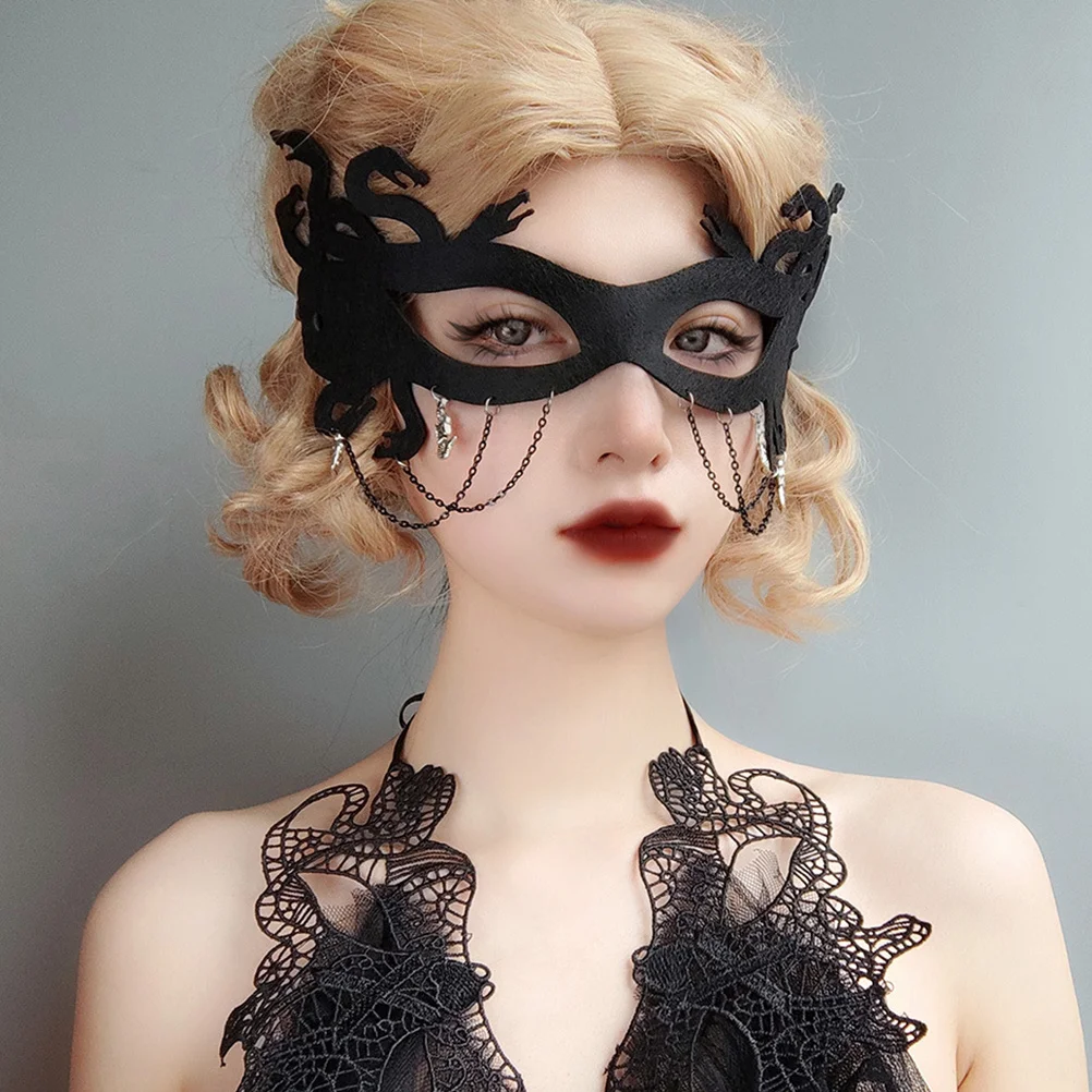 Masque de Cosplay de sorcière demi-visage Sexy pour femmes, accessoire de Costume d'halloween, fête de danse, carnaval, masque de fête d'halloween