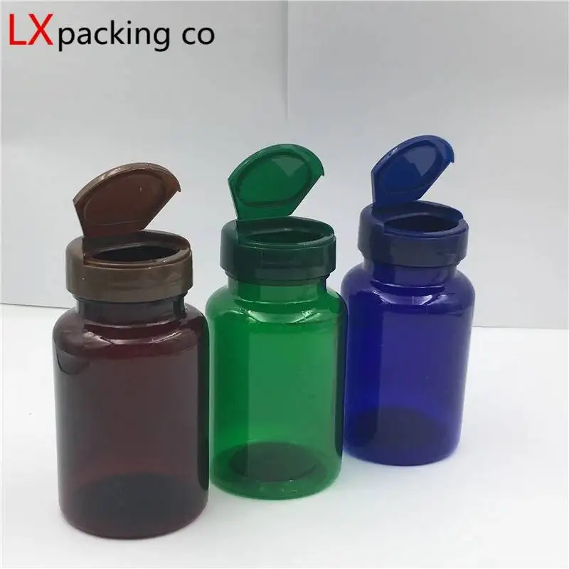 50PCS  80ML 120ml 150ML 200 250ML brown Green Plastic Empty Bottles Jar Creams powders bath salts Cosmetic Containers Retail pot