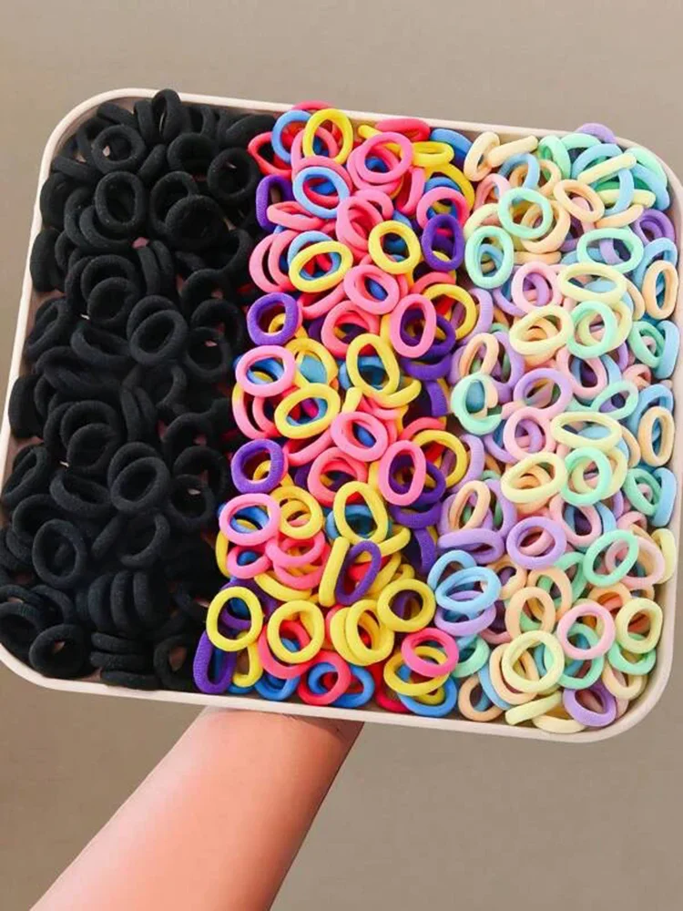 

Elastic Rubber Band Girl Adult Mini Color Nylon Hair Rope Tie Gum Kids Cute Ponytail Holder Fashion Hairstyle Accessories