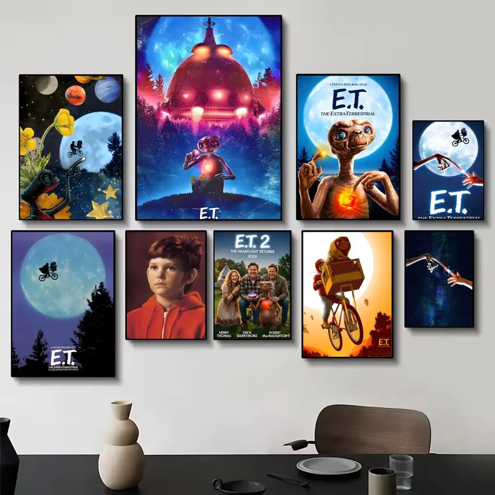 Pôster de Arte de Parede Warm ET the ExtraTerrestrial para Sala de Estar, Decoração e Presentes para Casa