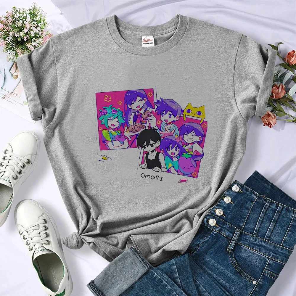 Omori top tees female gyaru cute anime tshirt meme gothic cheap cute vintage