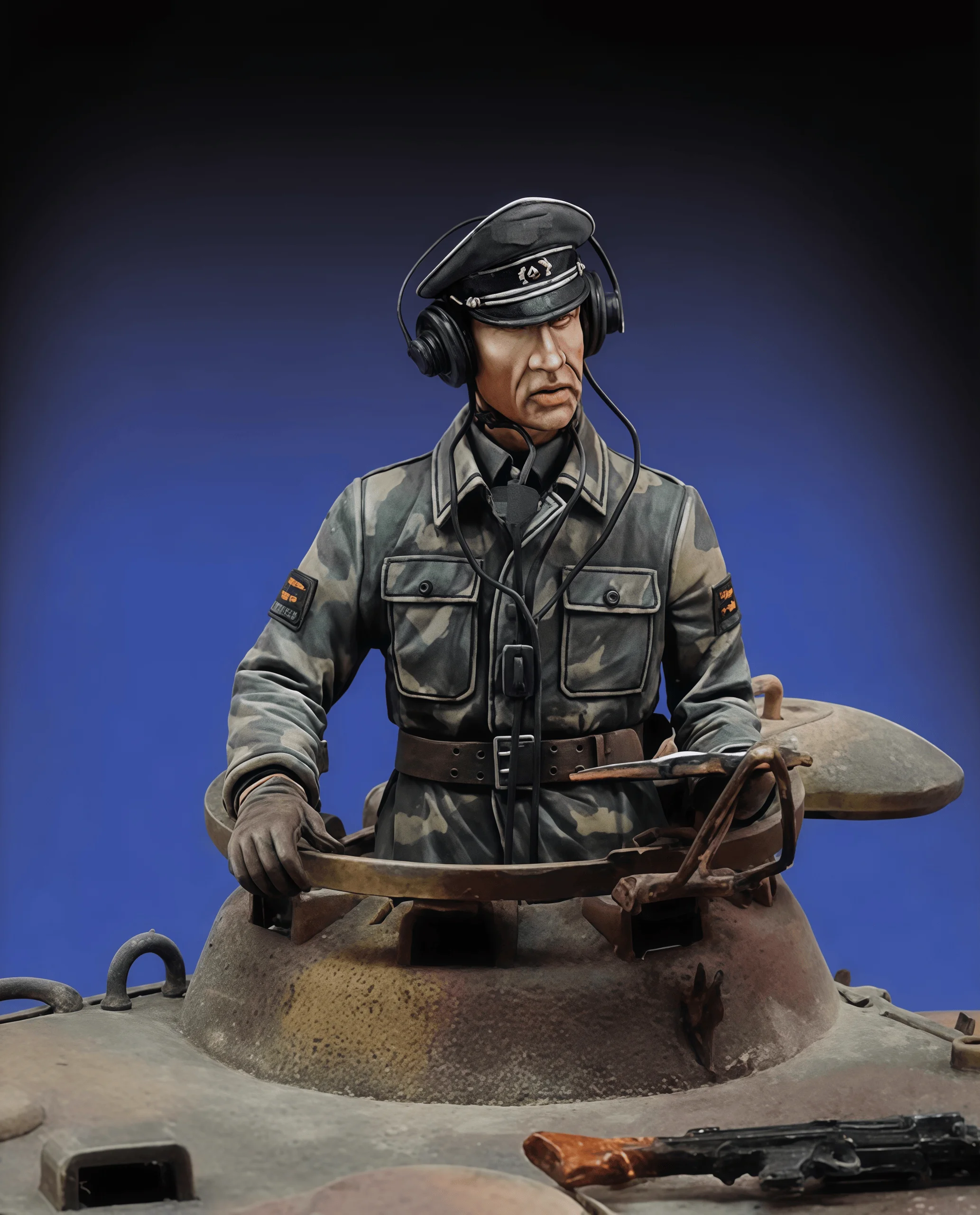 1/35 Casting Resin Model Assembly Kit, GK, Tank Commander 1-Person Model, Unpainted