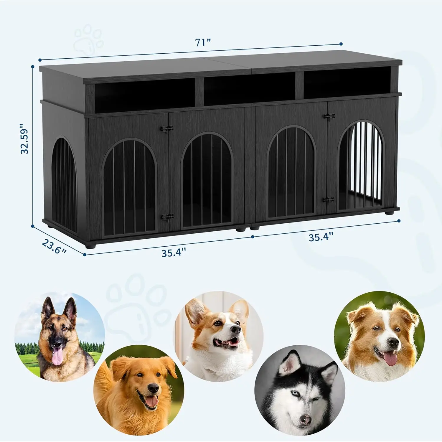 Double Dog Crate Furniture 71\
