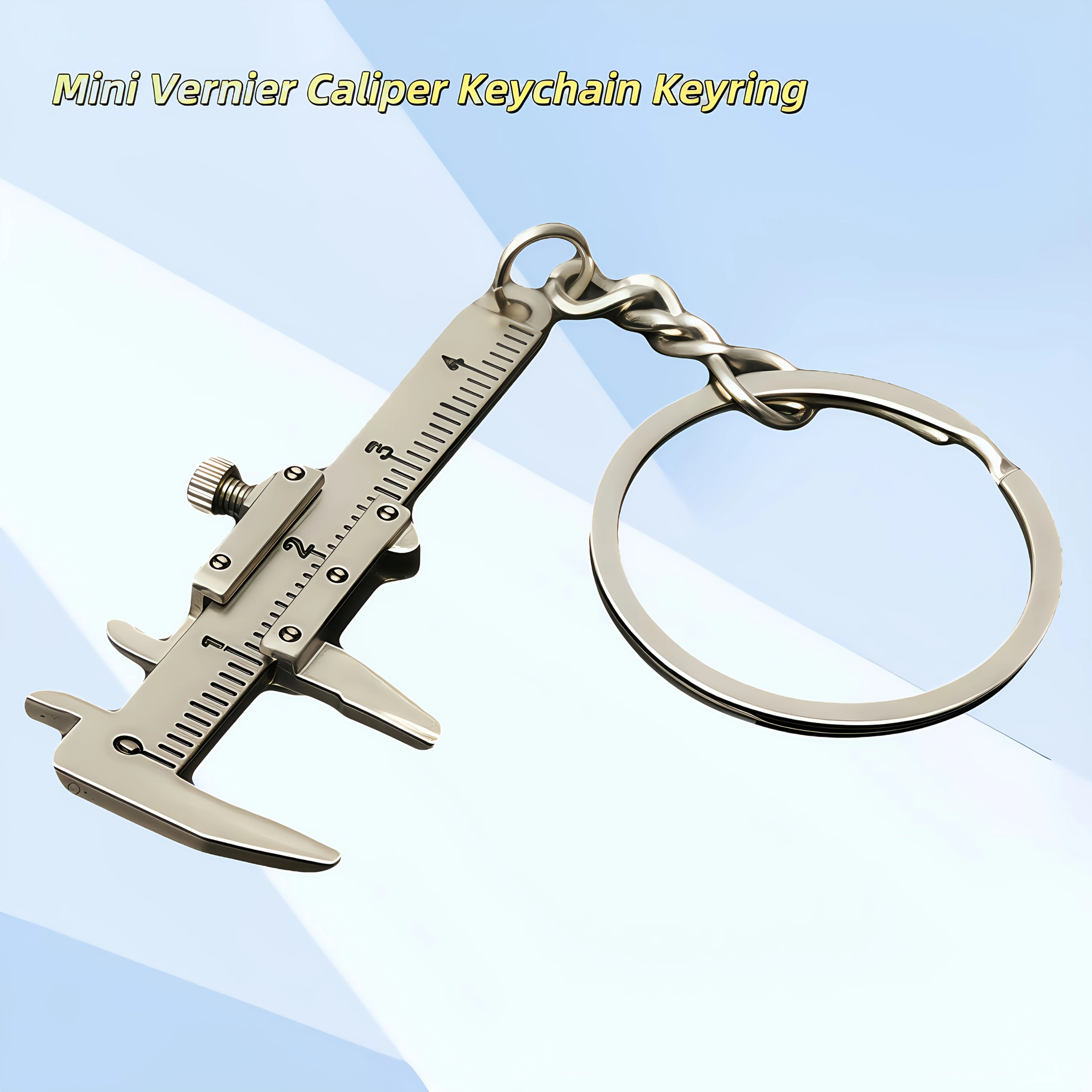 

1pc 0-40mm Mini Vernier Caliper Keychain Movable Precision Miniature Pocket Vernier Caliper Keyring Car Keychain Calipers