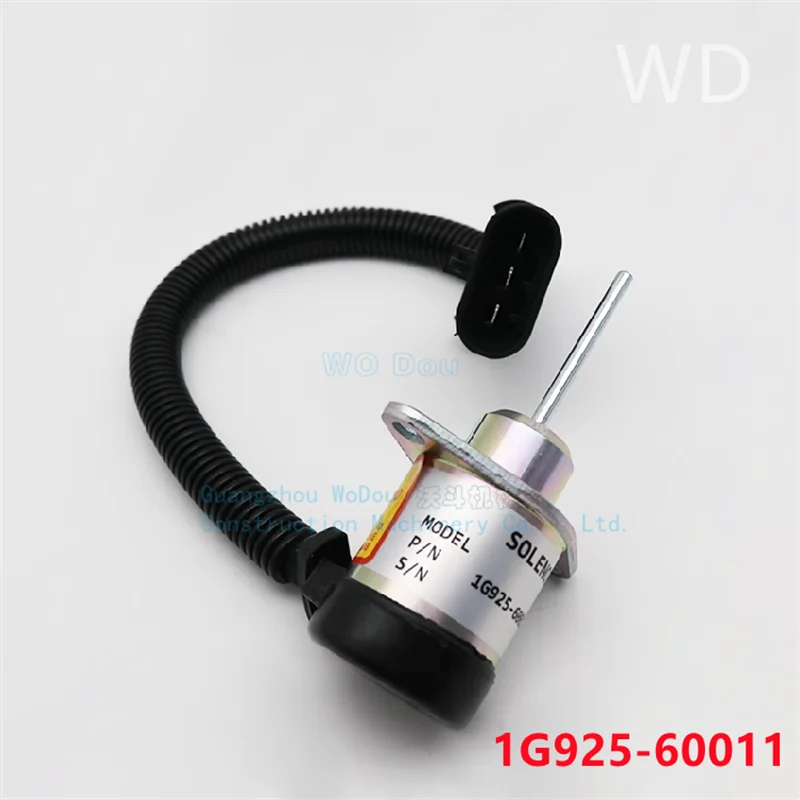 

1G925-60011Fuel Shut Off Solenoid 6691498 12V/24V Bobcat S130 S160 S175 S185 Engine Part Wo Dou