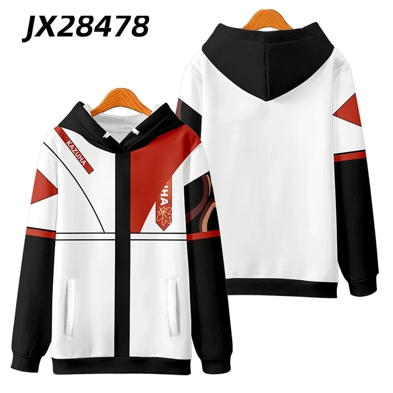 Hot Game Genshin Impact Kaedehara Kazuha Cosplay Costumes 3D Print Oversized Women/Men Hoodie Sweatshirt Casual Tracksuit 2024