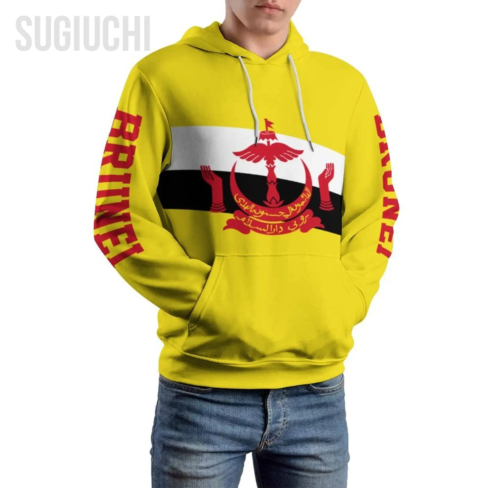 

Unisex 3D Hoodie Brunei Flag Men Women Polyester Harajuku Sweatshirt Pullover Hoodies Casual Cool