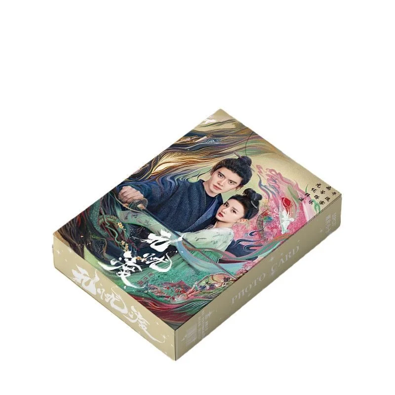 55 قطعة من مجموعة بطاقات الدراما The Demon Hunter's Romance Laser Lomo - Ren Jialun، هدية لمحبي بطاقات الصور الفوتوغرافية عالية الدقة من Song Zuer