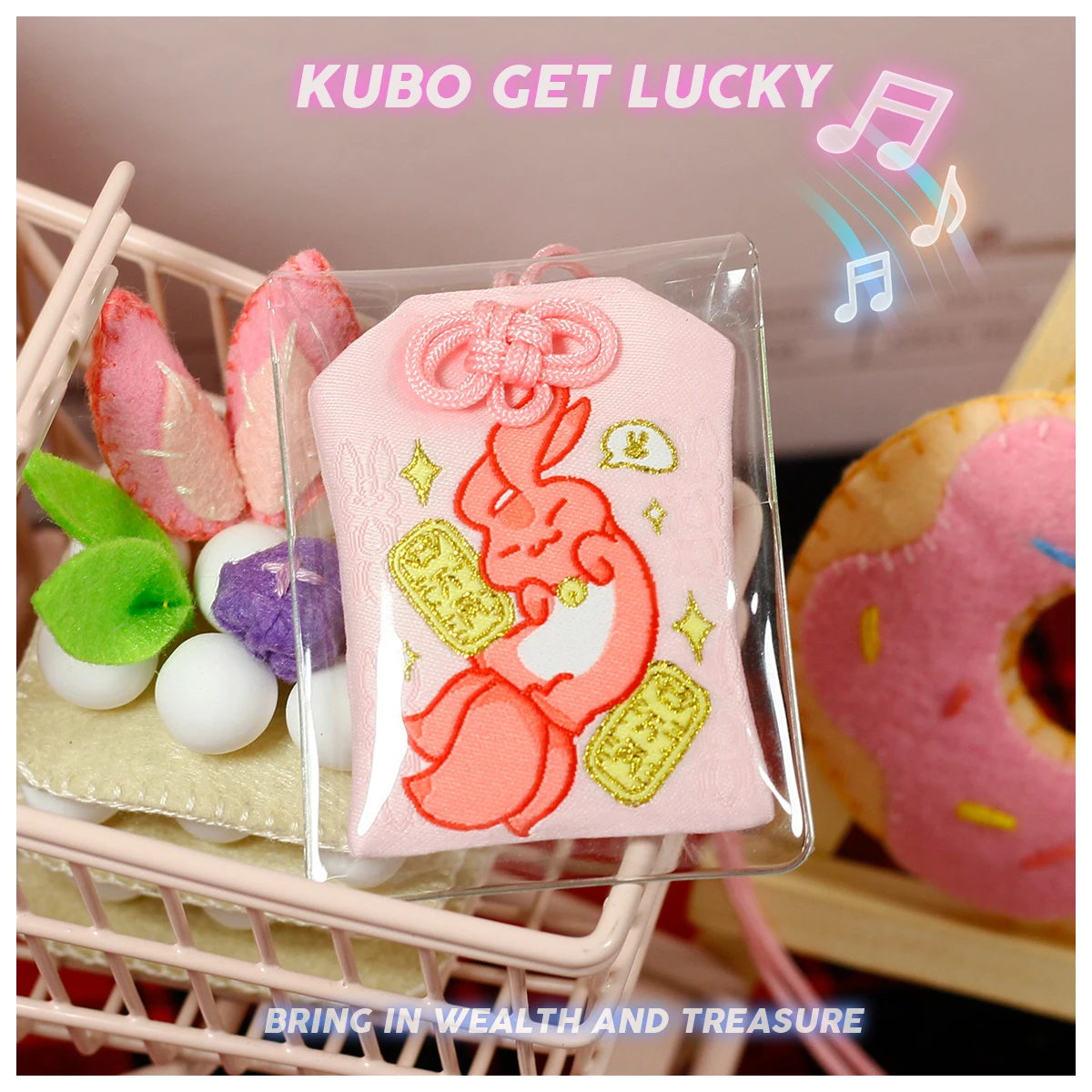 

FF14 Final Fantasy XIV Carbuncle Amulet Pray Fortune Game Omamori Pendant Keychain Good Luck Fans Cosplay Gifts