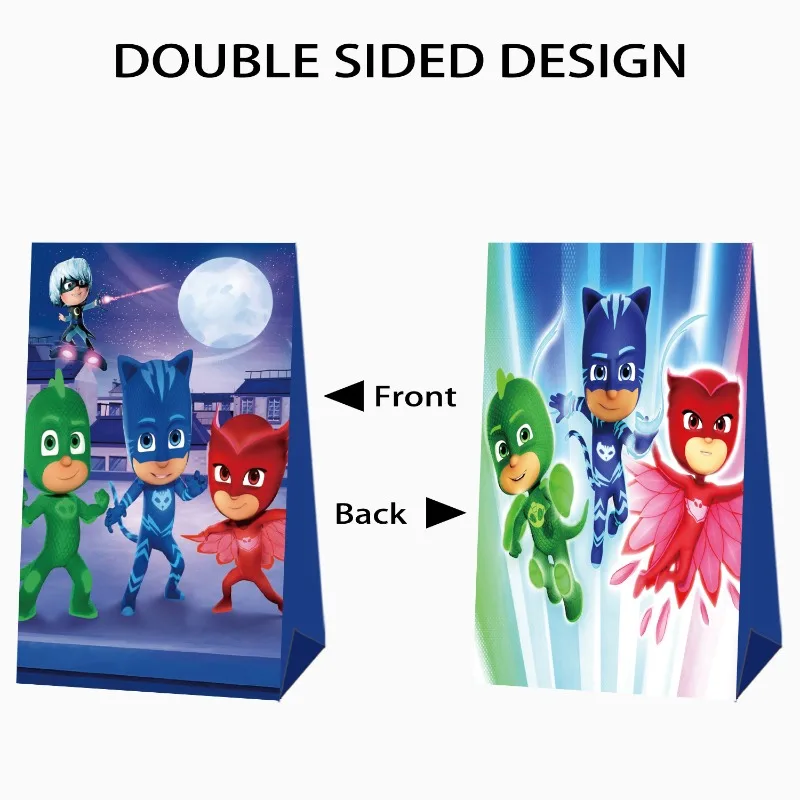 Anime PJ Masks Creative Cute Candy Gift Bag Birthday Party Candy Popcorn Festival Gift Packaging Paper Bag Christmas Gift Bag view 3