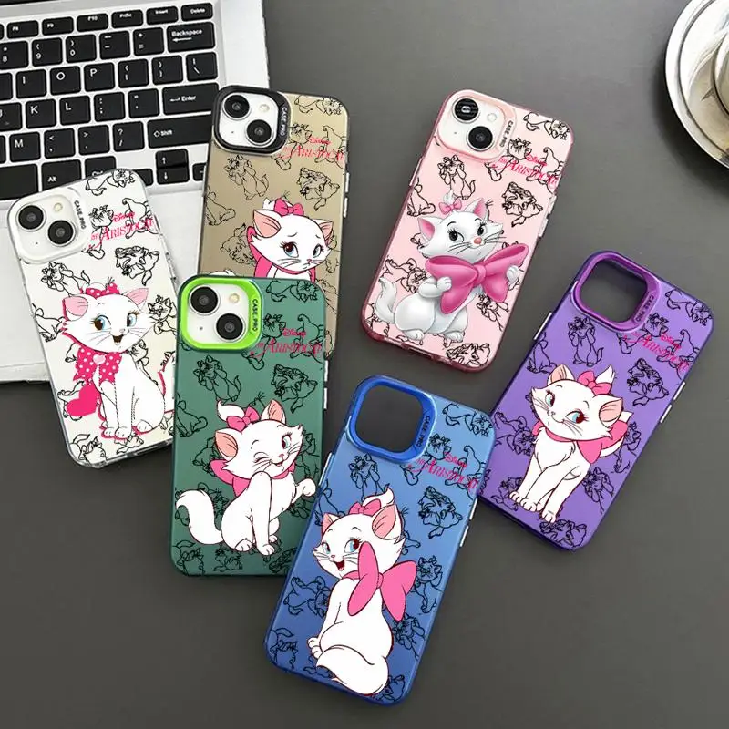 Disney Mary Cat For iPhone 15 Pro Max 14 13 12 11 XS 14 Pro Max X XR Plus Shockproof Mobile Phone Case soft funda case