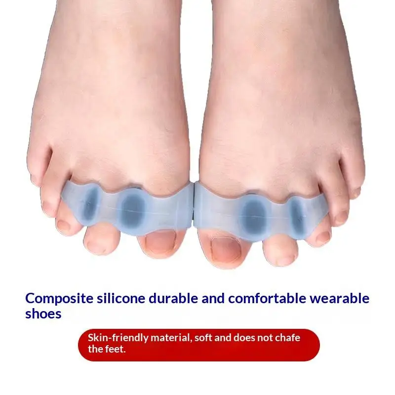 1/2Pair Silicone Three Hole Toe Separator Fingers Feet Toe Spreader Hallux Valgus Bunion Corrector Toe Straightener Corrector