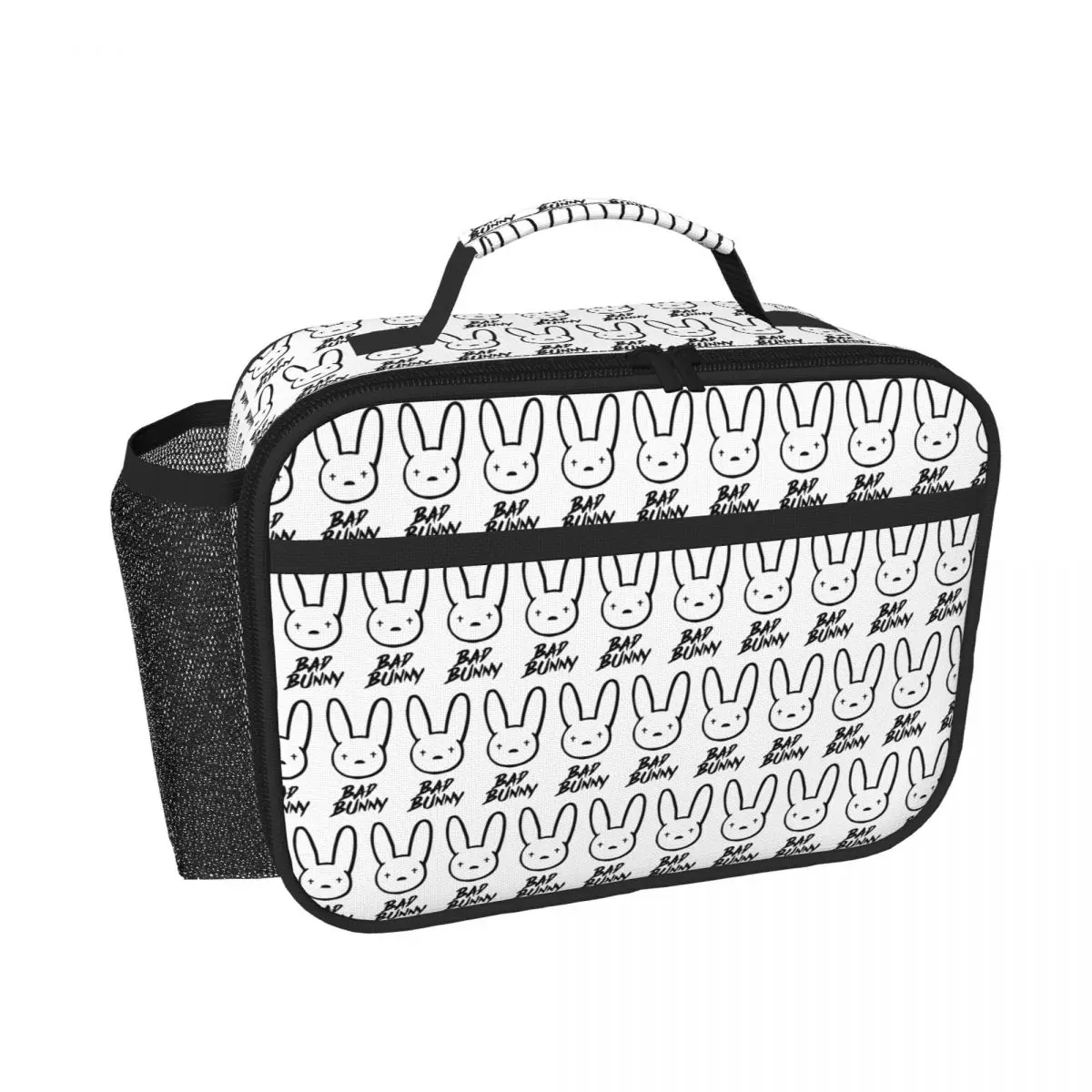 Bad Bunny Rapper Reggaeton Artist Insulated Lunch Bag for Women Kids Portable Food Boxes Thermal Lunch Box Tote