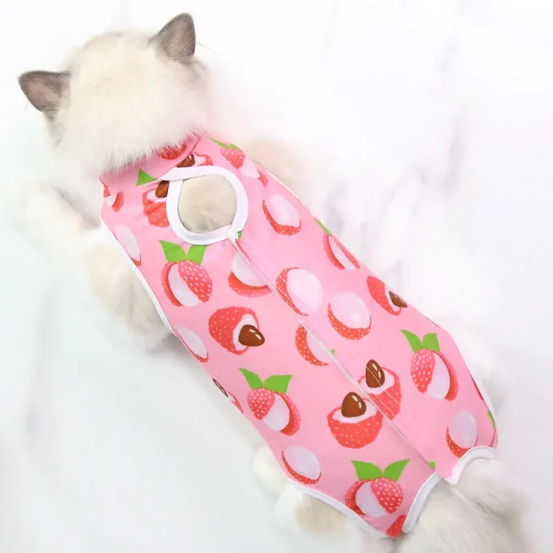 Cotton Pet Surgery Rehabilitation Clothing Post-Operative Cat Clothes Cat Recovery Protection Suit Kitten Vest Cat Accessories
