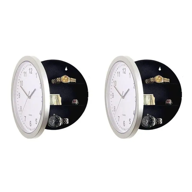 ABRE-2X Wall Clock Safe,Clock Safe Secret Safes Safe Wall Clock For Secret Stash Money Cash Jewelry