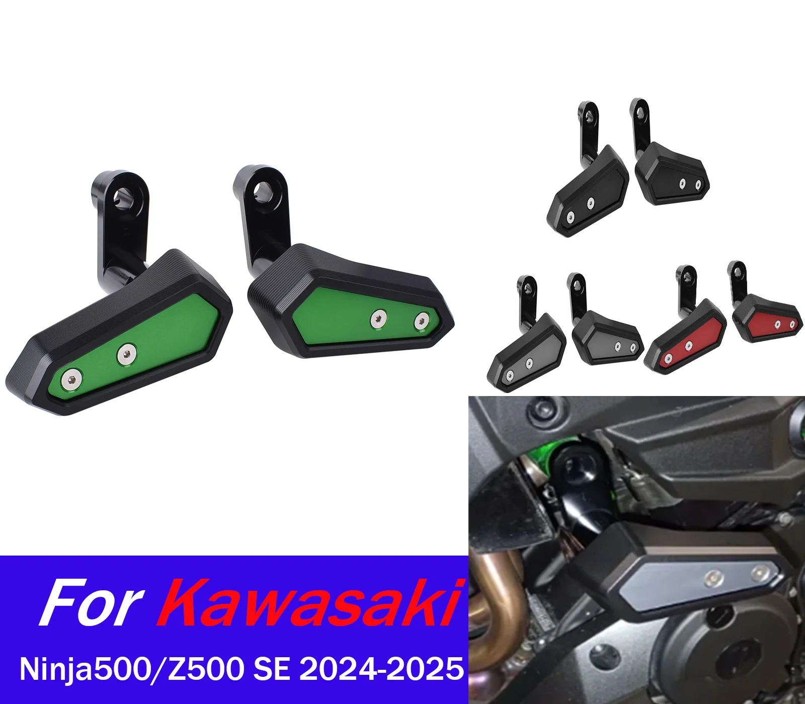 

For Ninja500 Z500SE Slider Frame Slider Engine Protective Guard Falling Protection ForKawasaki Ninja500 Z500 2024 2025 Accessory