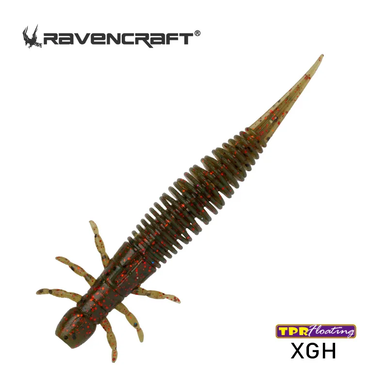 RAVEN CRAFT DAMSEL-WORM 2.2/2.7/3.2 Zoll 14/12/10 Stück Schwimmender SoftLure Kunstköder in Turnierqualität – Künstlicher Angelköder in Hyper-Qualität