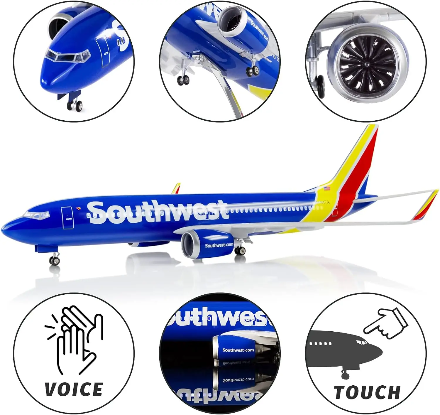 1/85 Scale 47CM 737 Series Airplane Model B737 American Southwest Airlines Diecasting Plastic Resin Aircraft Collection Gift