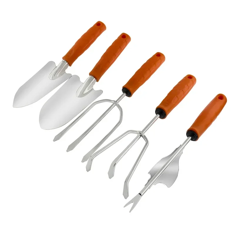 

High Quality 5 Pieces Gardening Hand Shovel Rake Weeding Garden Tool Kits